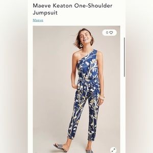 Maeve One Shoulder Jumpsuit Size Small